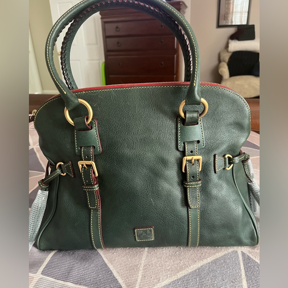 Dooney and Bourke Florentine Domed Buckle Satchel Handbag - Ivy